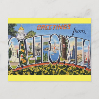 Greetings from California Travel Postcard
