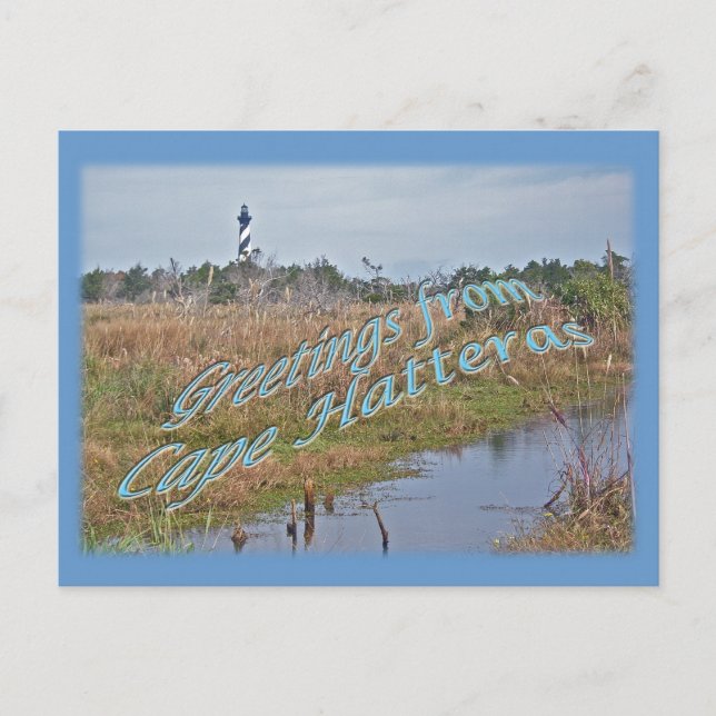 Greetings from Cape Hatteras OBX Postcard (Front)