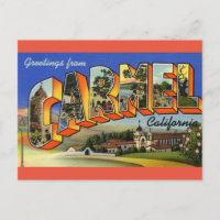 Greetings from Carmel California Postcard