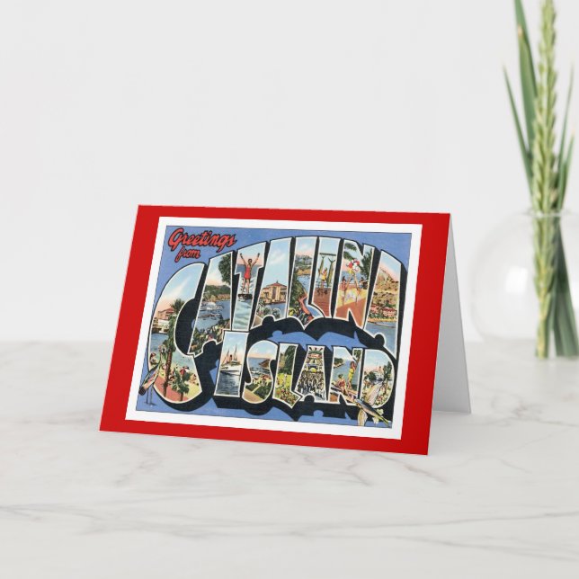Greetings From Catalina Island California Card (Front)