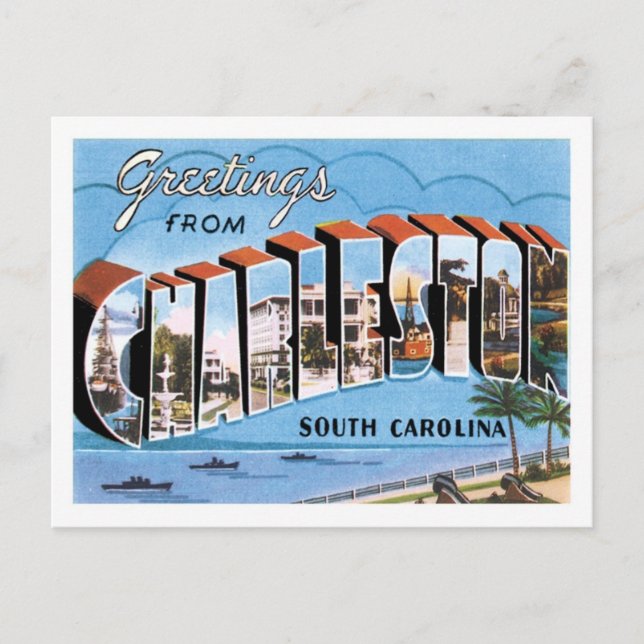 Greetings From Charleston South Carolina US City Postcard (Front)