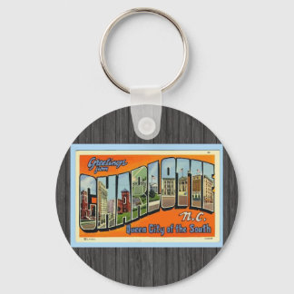 Greetings From Charlotte N.C. , Vintage Key Ring