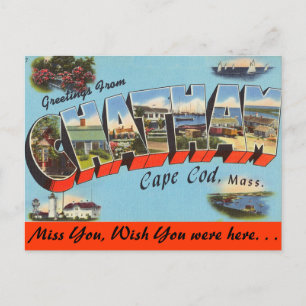 Greetings from Chatham, Cape Cod Postcard