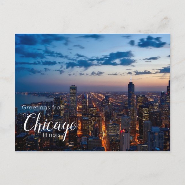 Greetings from Chicago Illinois  Postcard (Front)