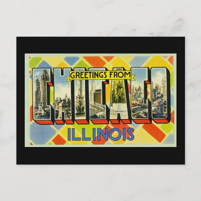 Greetings from Chicago Illinois Postcard (Front)