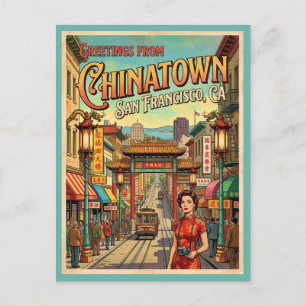 Greetings From Chinatown San Francisco Postcard