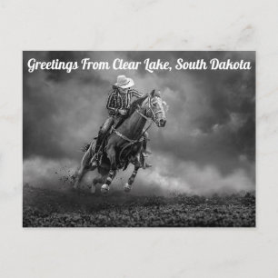 Greetings From Clear Lake SD Rodeo Postcard