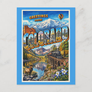 Greetings from Colorado Postcard