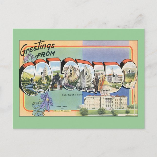 Greetings from Colorado Postcard (Front)
