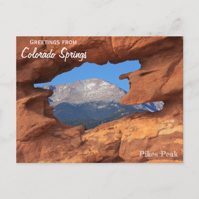 Greetings from Colorado Springs Travel Postcard  (Front)