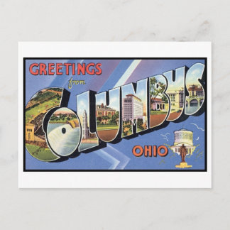 Greetings From Columbus Postcard