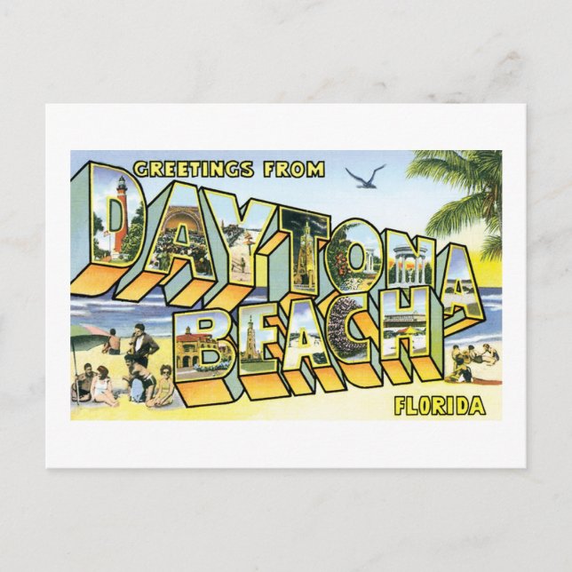 Greetings from Daytona Beach, FL Postcard (Front)