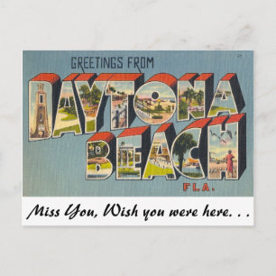 Greetings from Daytona Beach, Florida Postcard