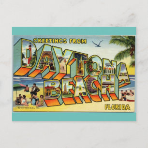 Greetings from  Daytona Beach Florida Travel Postcard