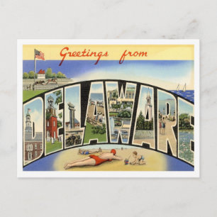 Greetings From Delaware Postcard