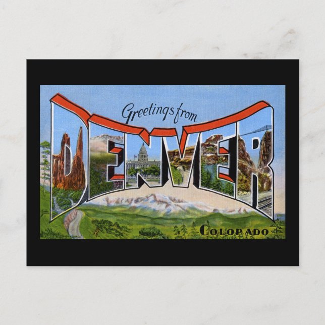 Greetings from Denver Colorado Postcard (Front)