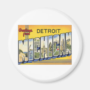 Greetings From Detroit Michigan Magnet