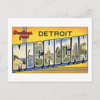Greetings from Detroit, Michigan Postcard