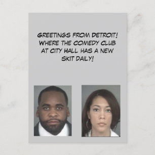 Greetings From Detroit Postcard