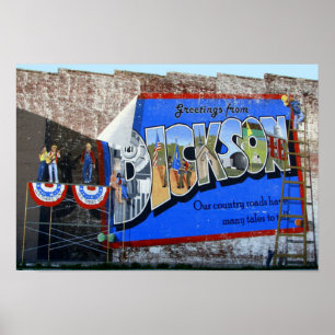 Greetings from Dickson County Tennessee ~ Mural Poster
