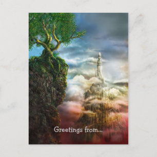 Greetings from... Dis aliter visum est - Postcard