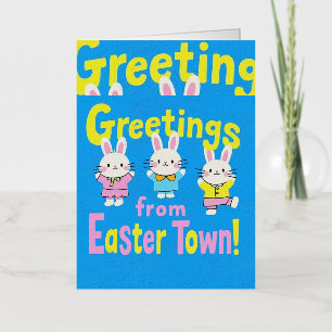 Greetings from Easter Town Foil Greeting Card