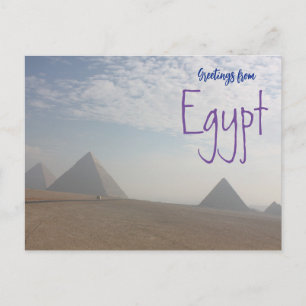 Greetings from Egypt Pyramids Travel Postcard