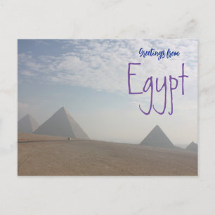 Greetings from Egyptian Pyramids Postcard Egypt