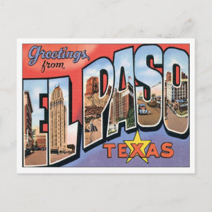 Greetings From EL Paso,Texas Postcard