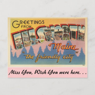Greetings from Ellsworth Postcard