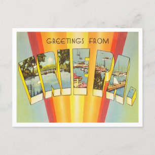 Greetings from Erie, Pennsylvania Vintage Travel Postcard