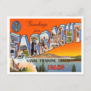 Greetings from Farragut, Naval Training Station Postcard