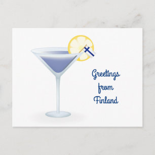 Greetings From Finland Cocktail Holiday Card