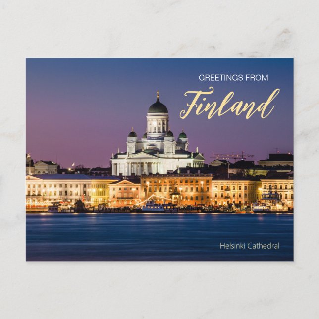 Greetings from Finland Helsinki Scenic Postcard (Front)