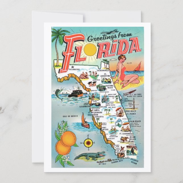 Greetings From Florida 5x7 Big Postcard (Front)