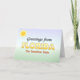 Greetings from Florida Card