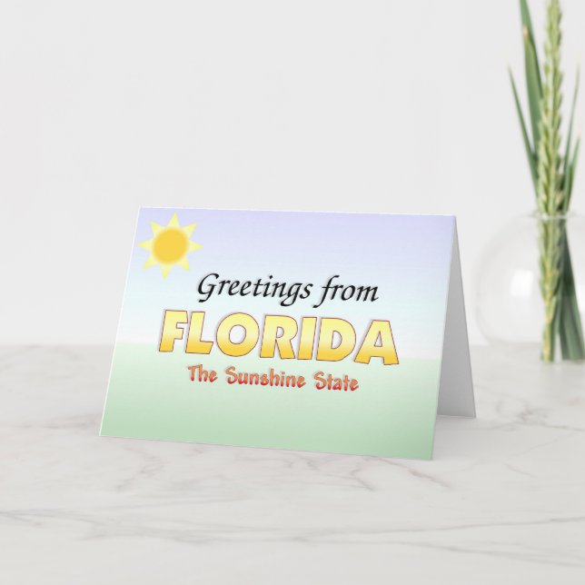 Greetings from Florida Card (Front)