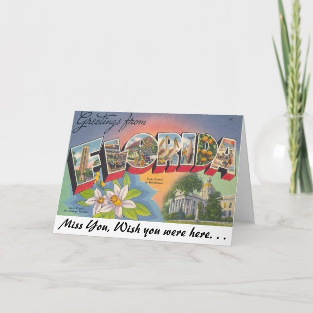 Greetings from FLORIDA Card (Front)