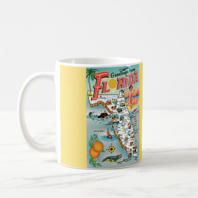 Greetings From Florida Illustrated  Mug (Left)