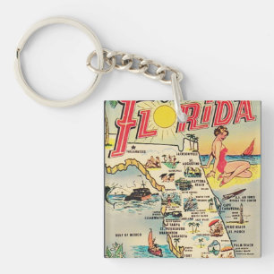 Greetings From Florida Key Ring