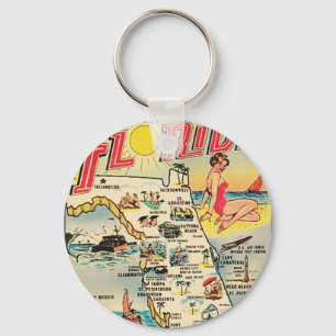 Greetings From Florida Key Ring