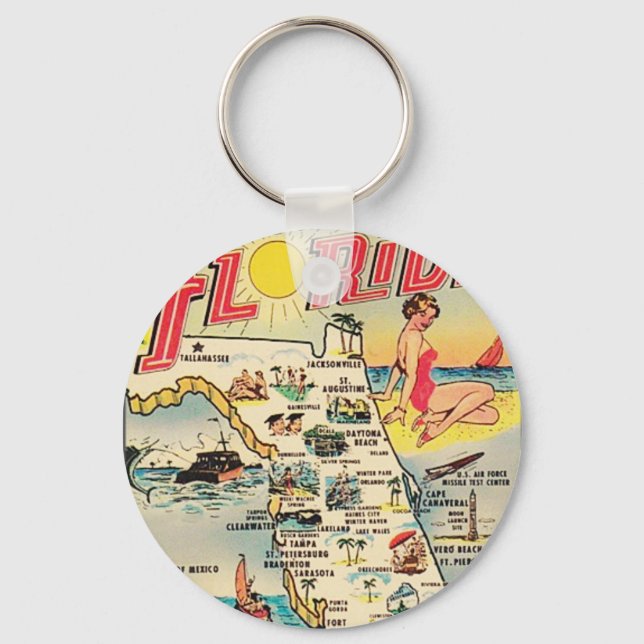Greetings From Florida Key Ring (Front)
