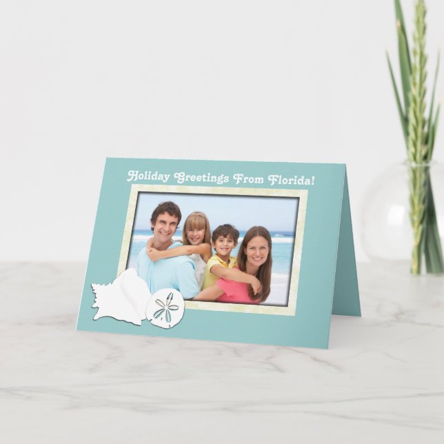 Greetings From Florida Photo Christmas Card (Front)