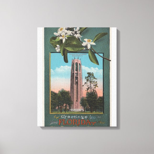Greetings from Florida & Picture of the Singing Canvas Print (Front)