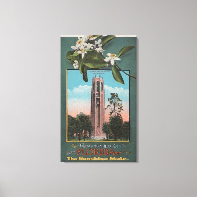 Greetings from Florida & Picture of the Singing Canvas Print (Front)