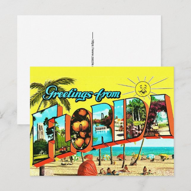 Greetings from Florida Postcard (Front/Back)