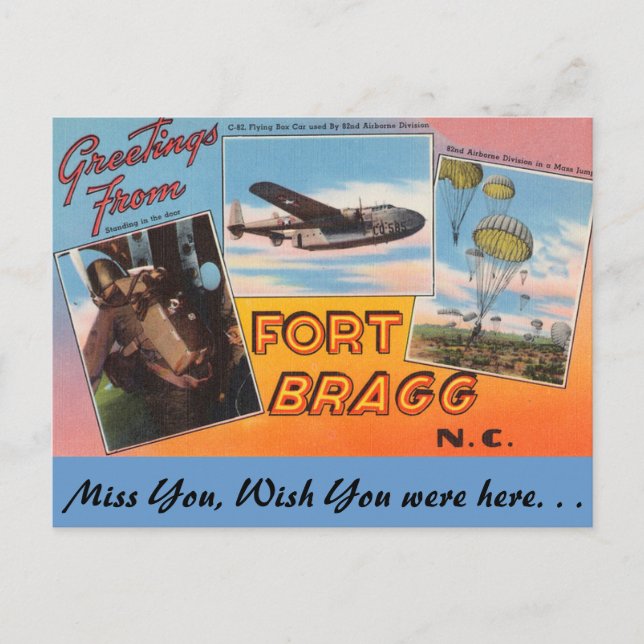 Greetings from Fort Bragg Postcard (Front)