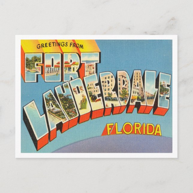 Greetings from Fort Lauderdale, Florida Travel Postcard (Front)