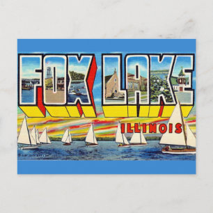 Greetings from Fox Lake Ill Postcard