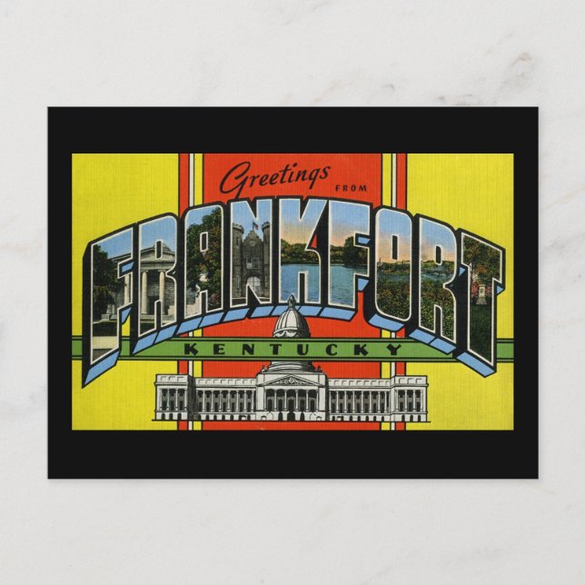 Greetings from Frankfort Kentucky Postcard (Front)